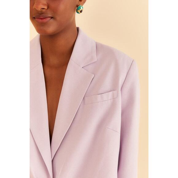 NWT FARM RIO Lilac Lavendar Cut Out Blazer Womens Size XL - Picture 5 of 16